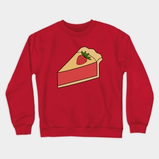 SUMMERTIME Slice Of Strawberry Pie Dessert Lover - Cute Food Art Crewneck Sweatshirt